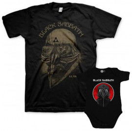 Duo Rockset Black Sabbath Vater-T-shirt & Black Sabbath body baby rock metal
