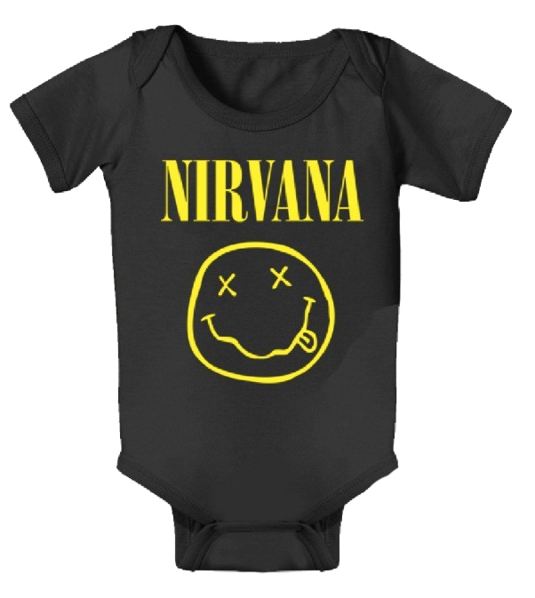 Nirvana Coole body baby rock metal Smiley - Coole babyklamotten