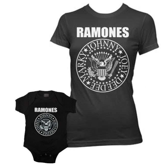 Duo Rockset Ramones Mutter-T-shirt & Ramones body baby rock metal
