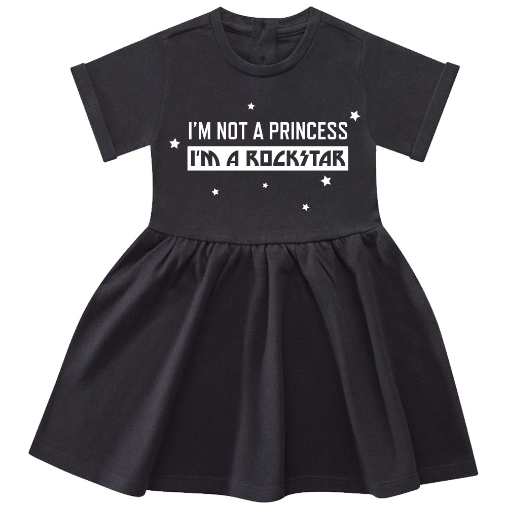 I'm not a princess I'm a rockstar Baby Kleid 