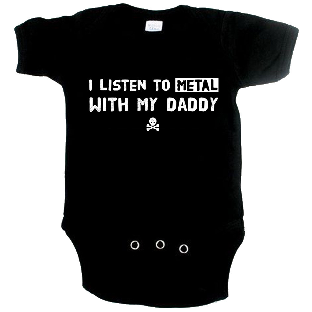 Metal Baby Body I listen to Metal with my Daddy