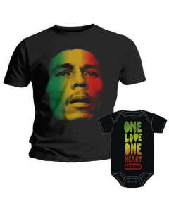 Duo Rockset Bob Marley Vater-T-shirt & Bob Marley Baby Body